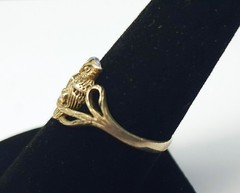 Unique Vintage Solid 925 Sterling Silver “Perched Owl on a Branch” Size 9 Ring