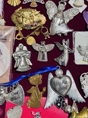 Vintage Estate Angel Religious PJewelry Lot 68 Pieces WHBM GLORIA DUCHIN AAi Baj