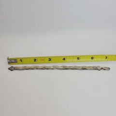 Vintage KC Braided Sterling Silver Italy Herringbone Textured Chain 7″ Bracelet