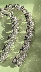 Ross Simons sterling silver flower .50 ct. t.w. diamond bracelet Size 7 1/4”