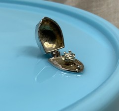 Vintage Sterling Silver Devil In The Details Inside Opening Iron Charm 5.9g