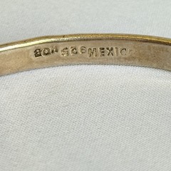 HOB Mexico Bracelet 925 Sterling Leather 7 Inch House Of Bangles 34 Grams