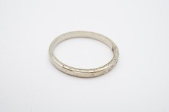 Vintage 18k White Gold Diamond Ring Etched Size 6.75
