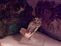 VintageSterling 2.00ct Crystal Solitaire Ring Crossover Sz 6 2 row 4.7Gr Clean