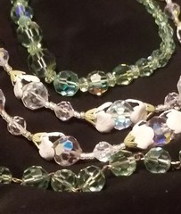 Vendome Jewelry Set, 2 Necklaces, Australian Crystal, Earrings, Bracelet, Green