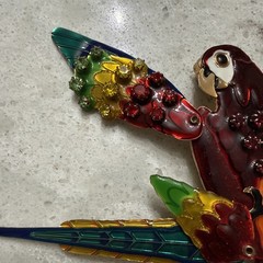 Lunch at the Ritz Macaw Parrot Brooch only Enamel Rhinestone