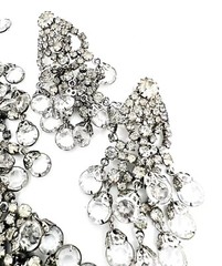 JULIANA Delizza & Elster Bezel Set Crystal Bib Necklace Earrings Vintage Jewelry