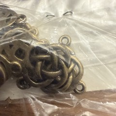 12 Celtic Rose charm antique brass size 7/8 inch