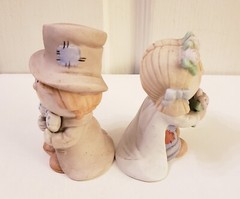 RARE Vintage Pair BUMPKINS “GROOM & BRIDE” Porcelain figures