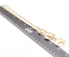 ROSS SIMON 925 Silver Shiny Gold Plated Round Link Chain Necklace NE1573