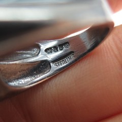 N&D ONDERDONK 925 Sterling Silver Vintage Modernist X Oxidized Ring Size 6.75