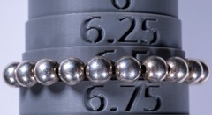 Vintage Sterling Silver 925 Beaded Bracelet 6.5″ Round Beads Classic