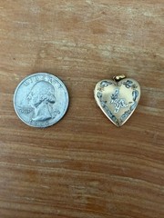 Vintage 1/20 14k Gold-Filled Heart Locket with I Love You