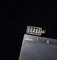 Vintage 1960s Sterling Abacus 3D Moving Charm