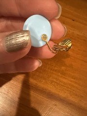 Vintage Baby Blue Plastic Beaded Necklace And Earring Set Japan ‘60s