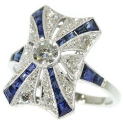 4.00Ct Art Deco Style Round Lab Created Diamond Wedding Finish White Gold Ring