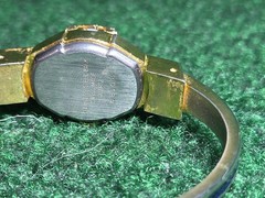 Vintage JAI 17 Jewels Peek A Boo Watch Elegant Floral Black Gold Swiss Made