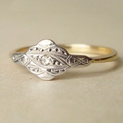 Art Deco Style Lab Created Diamond Wedding In 925 Silver Ring For Her