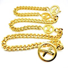 Vintage PALOMA PICASSO Gold tone Chain Belt/necklace 36in