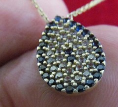 EHI 15″ STERLING SILVER GOLD WASH CHAIN NECKLACE W TEARDROP PENDANT X
