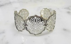 Beautiful Ail Aluma Sterling Silver Ornate Cuff Bracelet; Morocco ~ 17g ~ 3-F313