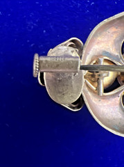 Vintage European Art Deco Gilded Brooch Trombone Clasp