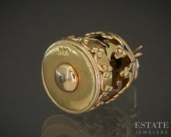 Vintage 14k Yellow Gold Movable Carousel Charm 3.1g p20052b