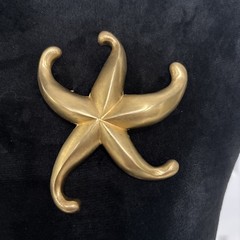 Les Bernard STARFISH ABSTRACT VINTAGE Brooch Pin Large SIGNED 3.5”