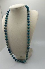 Vintage Blue Beaded Necklace 21 in Costume Jewelry Fashion