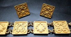 MOMA NY Museum of Modern Art Frank Lloyd Wright Vintage Bracelet Earring Set
