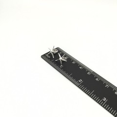 Vintage Sterling Silver Starfish Star Stud Post Earrings Marked 925 1.2g #88