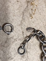 37. CATHERINE POPESCO Silver tone Anchor Mariner Chain Link Bracelet 30g, 8″+1″