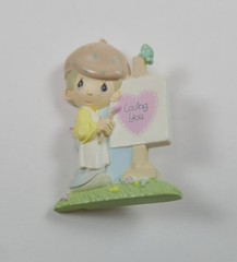 Precious Moments 1989 I Love You Brooch Pin Samual J Butcher Collection