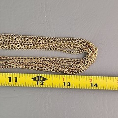 Vintage Chain Necklace Gold Tone Curb Link Triple Layer Long Endless 58″ Flapper