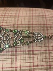 Vintage VCLM Faux Diamond And Tourmaline Bracelet