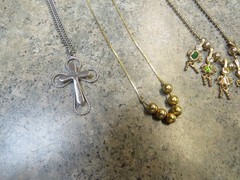Vintage Necklace Lot Of 3 Chains Gold /Silver Tone 19” 23” 24″