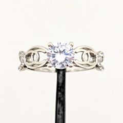 Vintage Elegant RING Sterling Silver 925 with Chic Stone -size: 8US (18mm) | #36