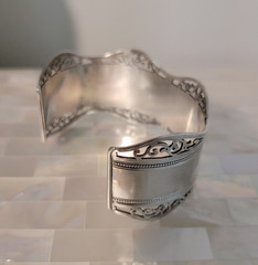 Antique 1898 M&C Edinburgh Sterling Silver Hallmarked Cuff Bracelet 26.8 gr