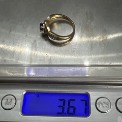 14k Yellow Gold Oval Cut Tanzanite & Round Natural Diamonds Ring Sz 8