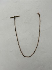 Antique Bronze Pocket Watch Fob Chain 14.5”- Broken End