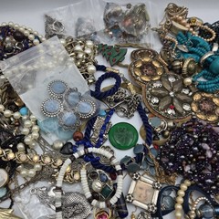 Vtg Now Craft Junk Jewelry Lot Almost 6 Lbs Unique Fun Mix Tangled DIY Repurpose