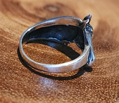 Vintage WTS 925 Sterling Silver Horse Head Ring Size 6.5 Equestrian Estate