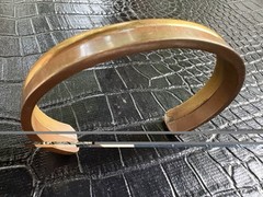 Vintage Copper Brass Cuff Bracelet Unisex Two-Tone Signed Estate Find READ SIZE