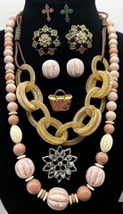 Vtg-70s-90s-AVON-JEWELRY LOT-42 Piece-Earrings-Necklaces-Brooches-Bracelets-Sets