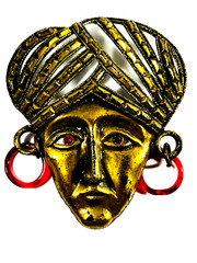 antique 1920’s magic magician mystic fortune telling brooch pin circus