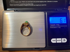 Vintage 14k Yellow Gold Nephrite Mid Century Ring Size 3.75 Weighs 6 Grams