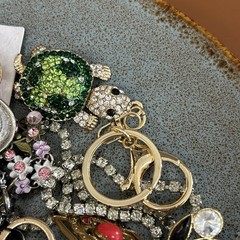 Junk Jewelry Crafting Lot Blingy Sparkling Rhinestones Junk Drawer 1lb