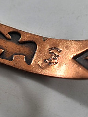 Small Bell Trading Post Copper Cuff Bracelet Southwest NA Design Free Shipping