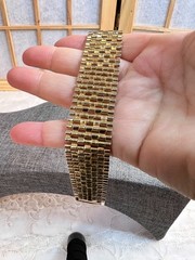 Vtg Gold Toned Link Bracelet Made in Hong Kong 7.5″L