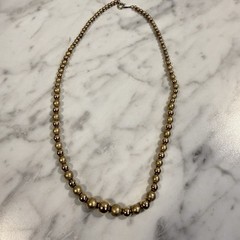 Van Dell 1/20 14K Yellow Gold Filled Graduated Bead Necklace 18” Vintage